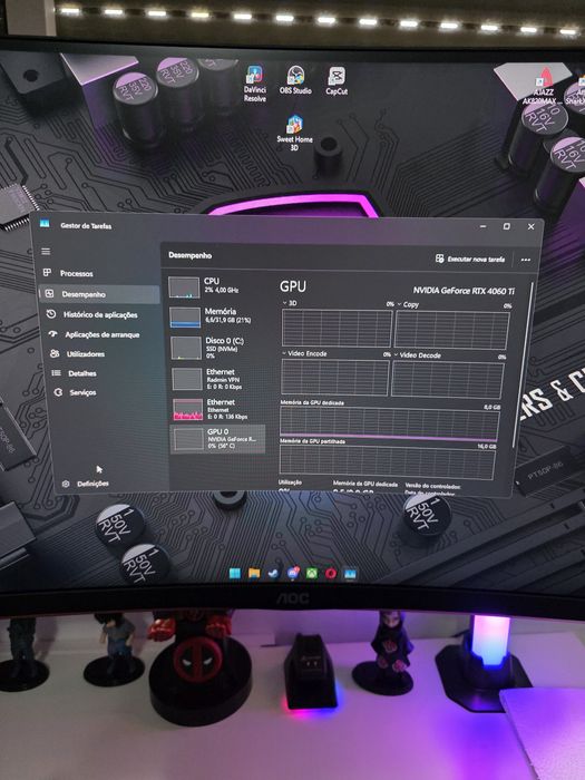 Pc Gamer MSI - rtx 4060 ti - ryzen 7 5700x - 32gb de ram - 1tb ss