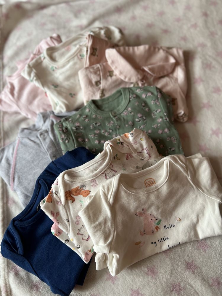 Pajace piżamki śpiochy 8szt. rozm.62 batyr mamatti cool club h&m