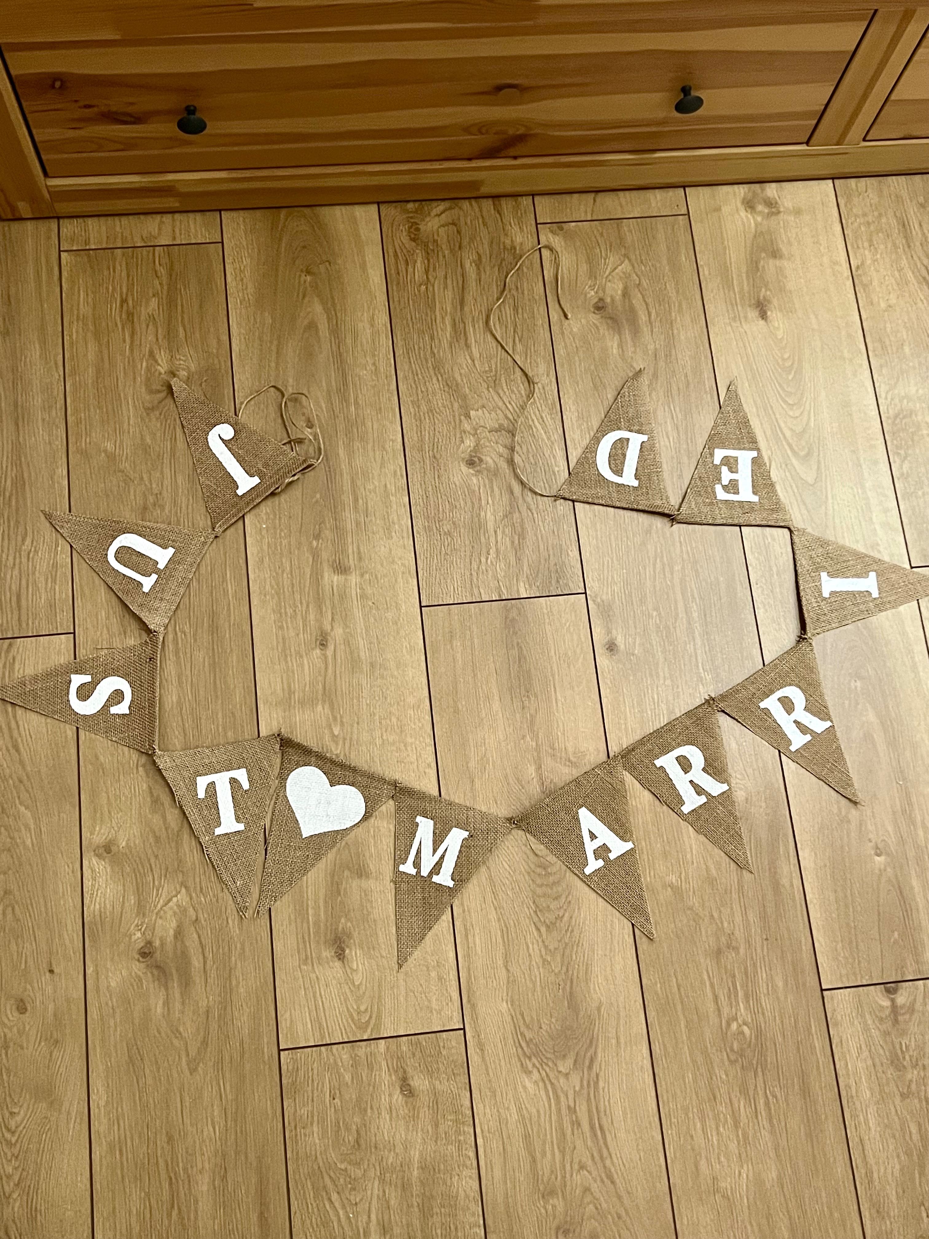 Girlanda z juty, boho, just married