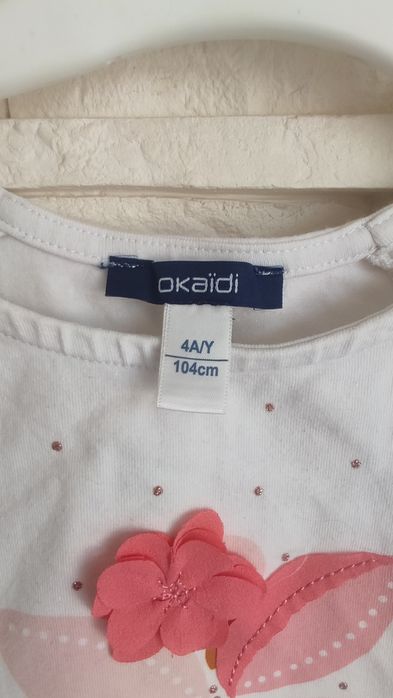 Bluzka na krótki rękaw okaidi roz. 104