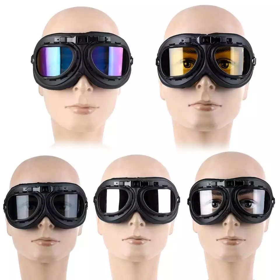 Óculos aviador moto transparentes, escurecidos, espelhados e amarelos