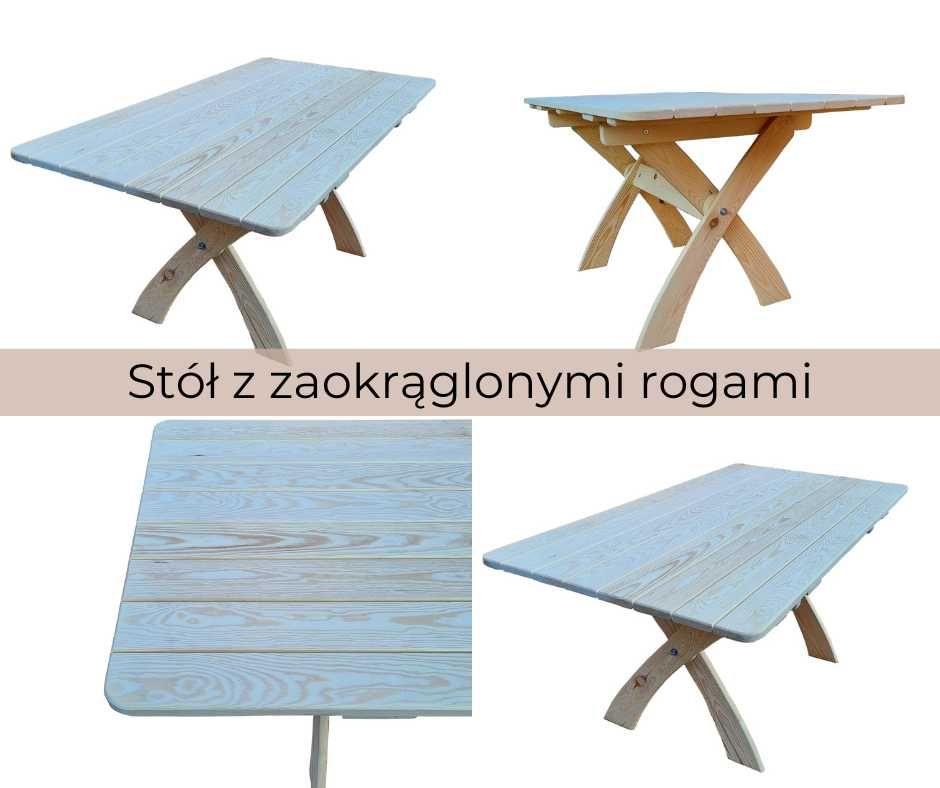 Komplet drewnianych mebli ogrodowych tarasowych składanych typ S