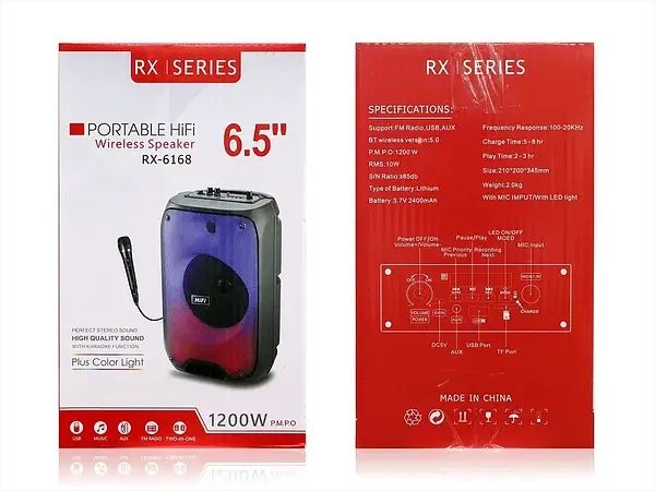 Колонка музична портативна Bluetooth RX-6168