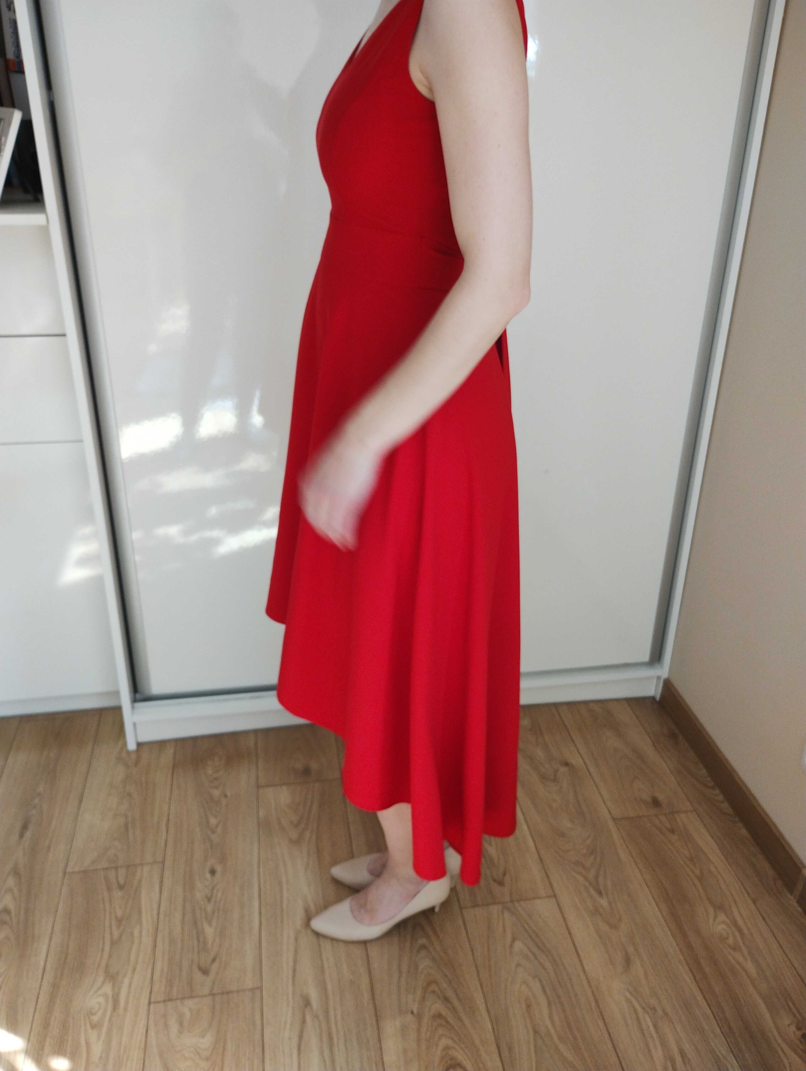 Sukienka czerwona 38, wesele komunia hiszpanka