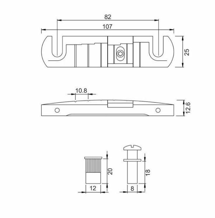 Бридж "Wrapover" Wrap-around, хром, WILKINSON