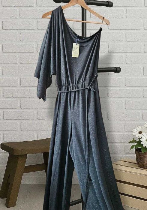 Шикарный брючный комбинезон на одно плечо river island, р. S/M