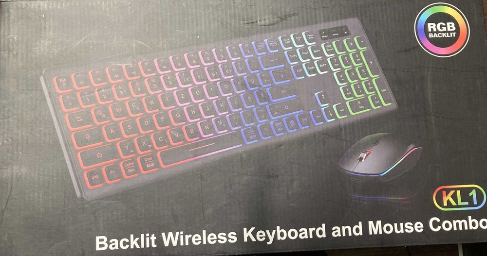 Zestaw klawiatura i mysz z podświetlaniem RGB