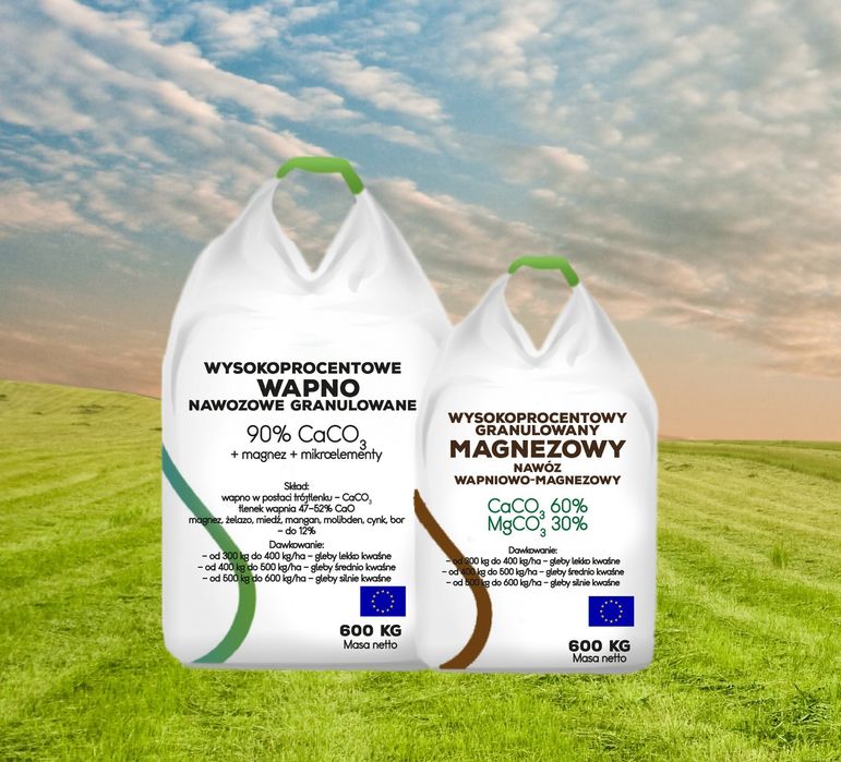 Wapno granulowane kredowe, magnezowe, sypkie luz, kreda jeziorna