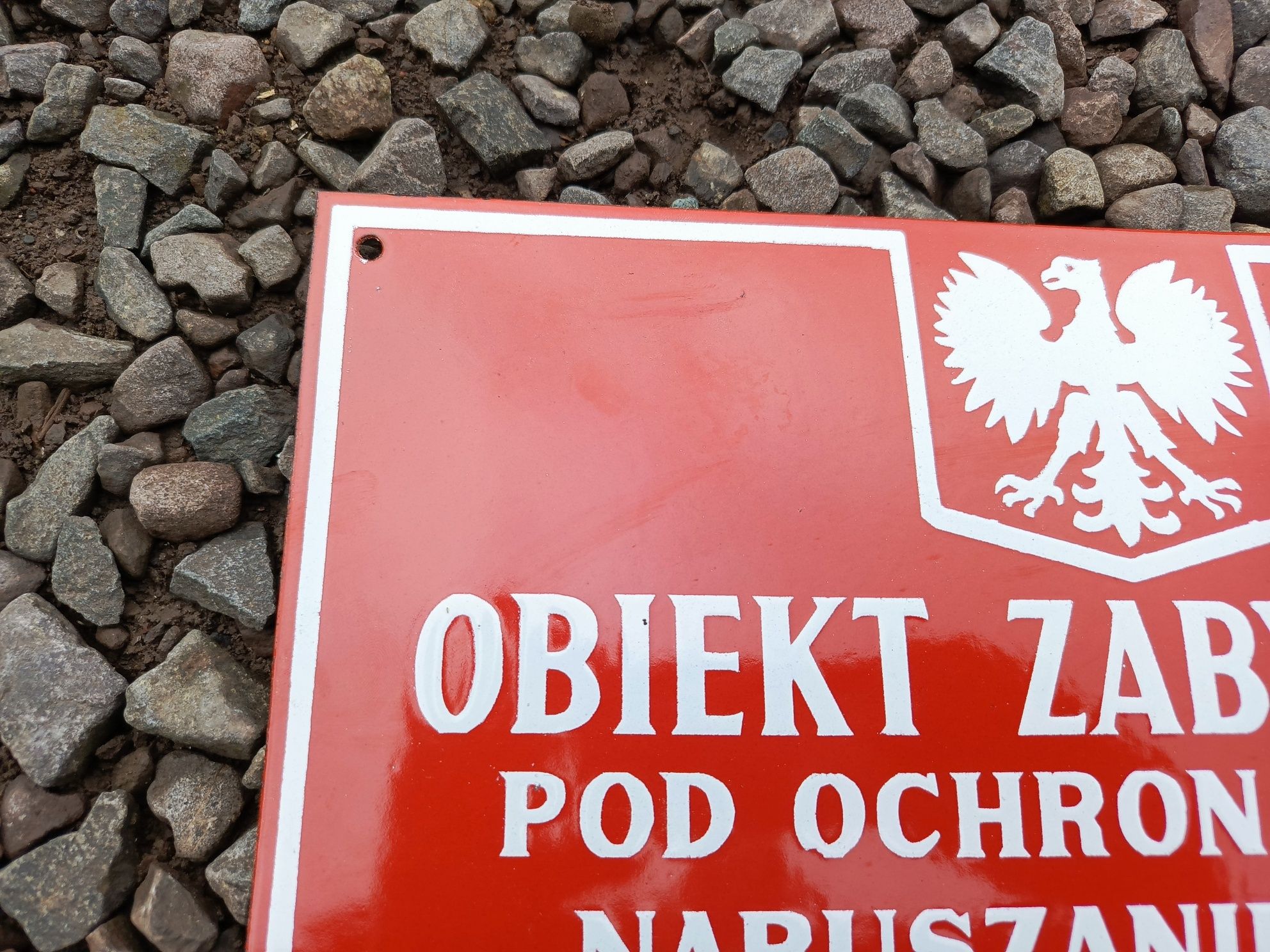 Stara emaliowana tablica PRL