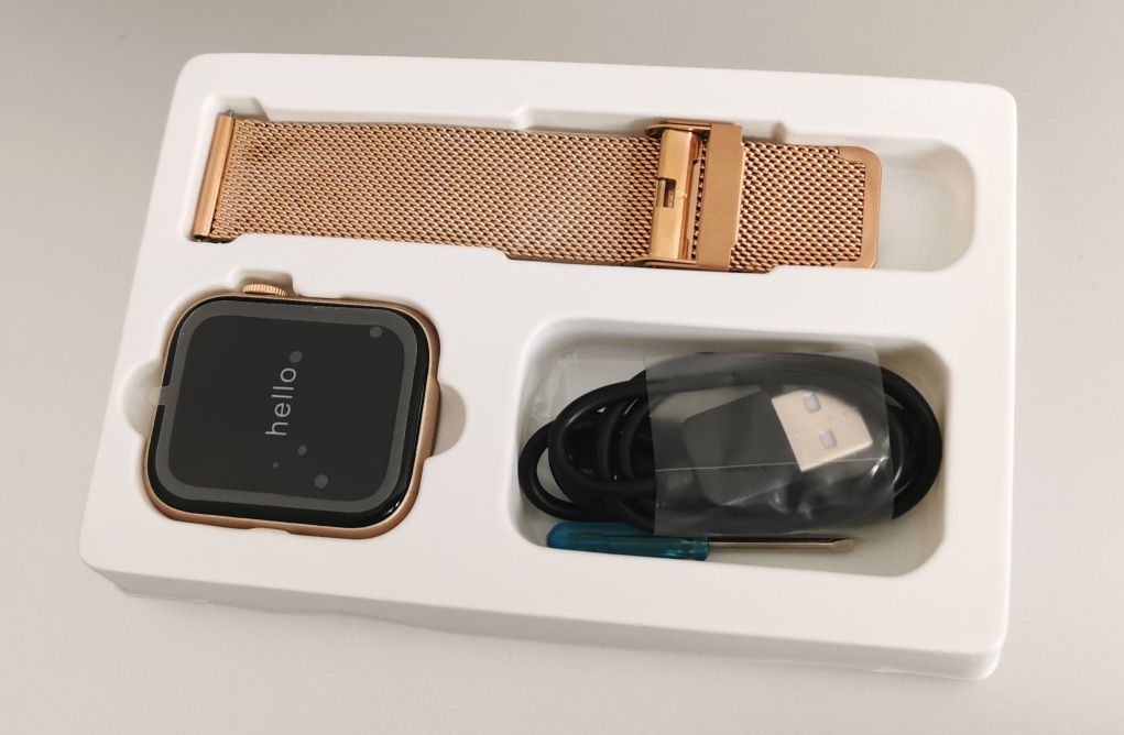 Elegancki damski smartwatch z funkcją odbierania połączeń ## Nowy ##
