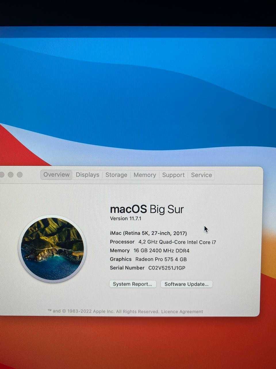 Моноблок Apple iMac 27"  5К 2017