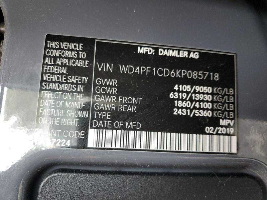 Mercedes-Benz Sprinter Delivery Van 2019