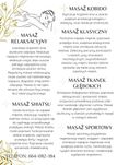 Masaż kobido, masaż relaksacyjny, masaż klasyczny, shiatsu, sportowy