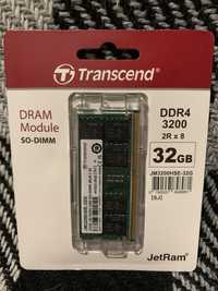Оперативна пам'ять Transcend SODIMM DDR4-3200 32Gb (JM3200HSE-32G)