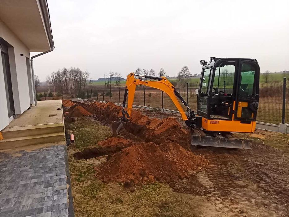Usługi Minikoparką, Koparką, Koparko-ładowarką, Wykopy, Prace ziemne