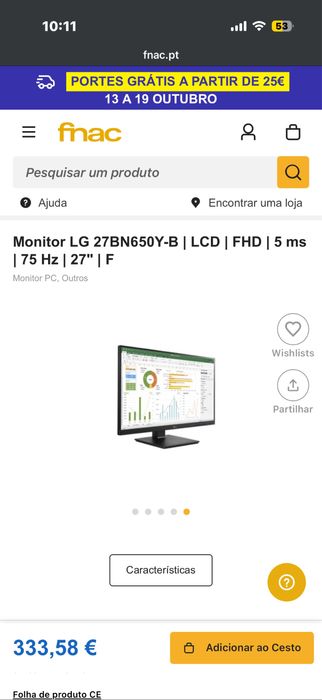 Monitor lg 27BN650Y-B
