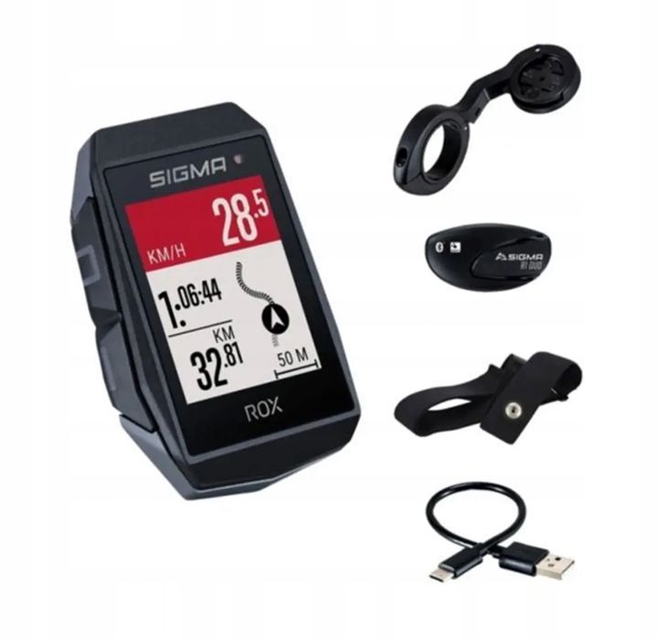 licznik rowerowy bezprzewodowy sigma sport rox 11.1 evo black hr set