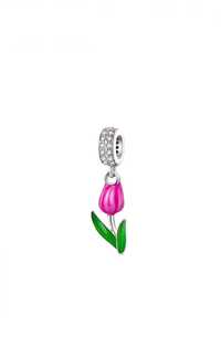 Charms kwiat tulipan natura s925