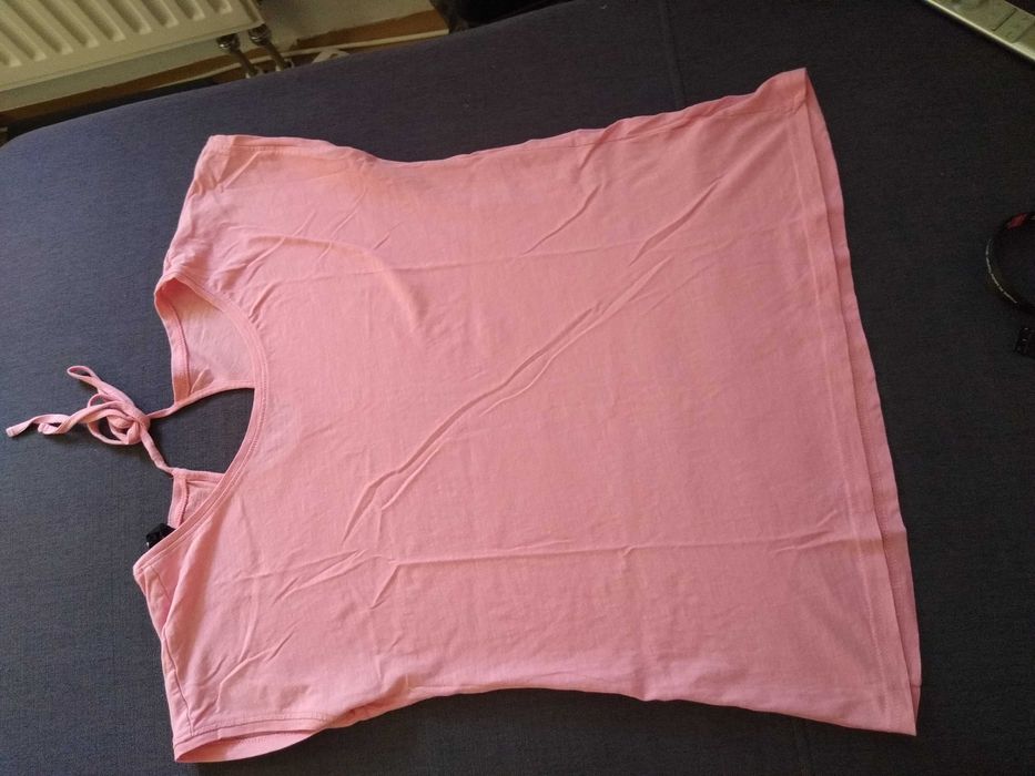 Różowa bluzka bluzeczka T-shirt koszulka na krótki rękaw Sinsay Basic