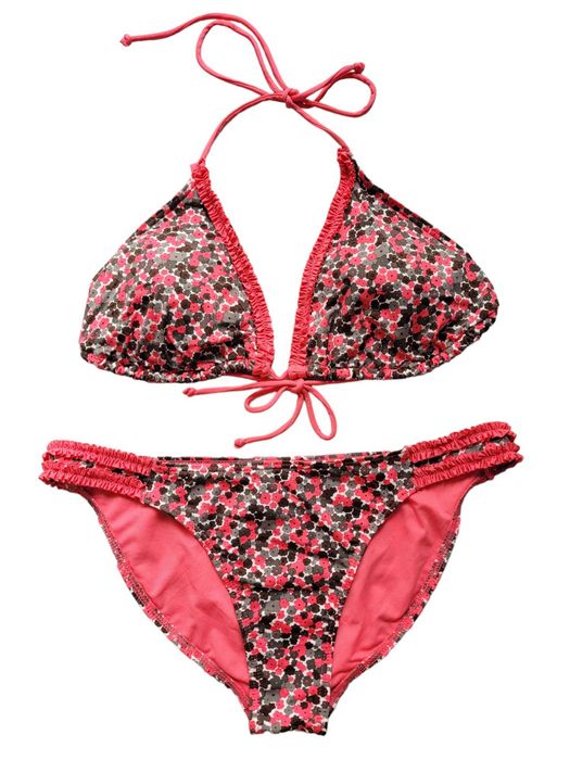 Strój kostium kąpielowy bikini 42,XL wzór w kwiatki komplet