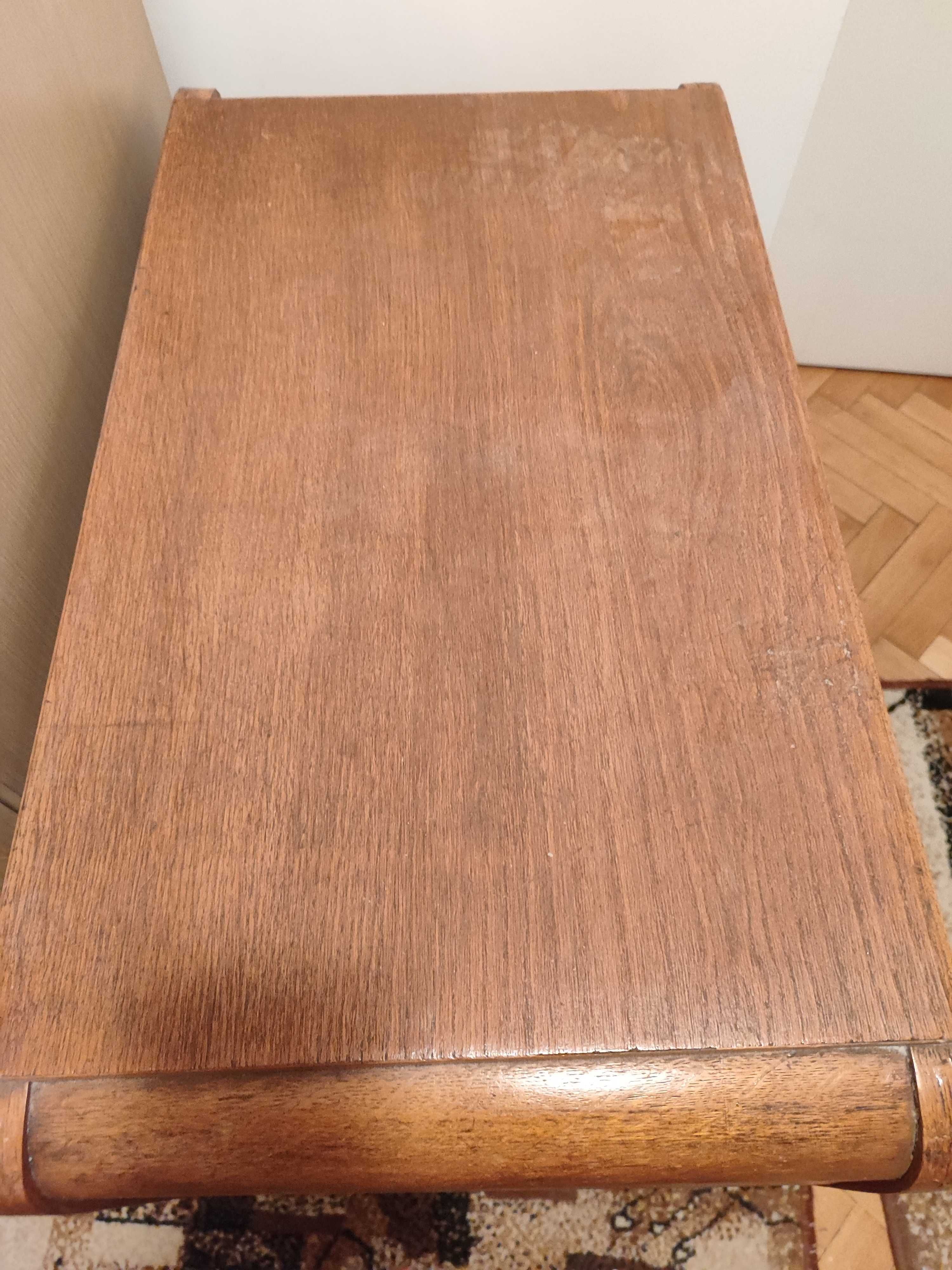 Drewniany stolik konsolka 640B PRL vintage