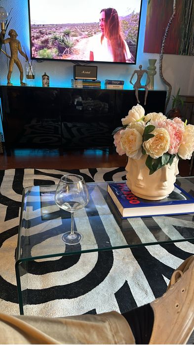 Mesa de centro de vidro