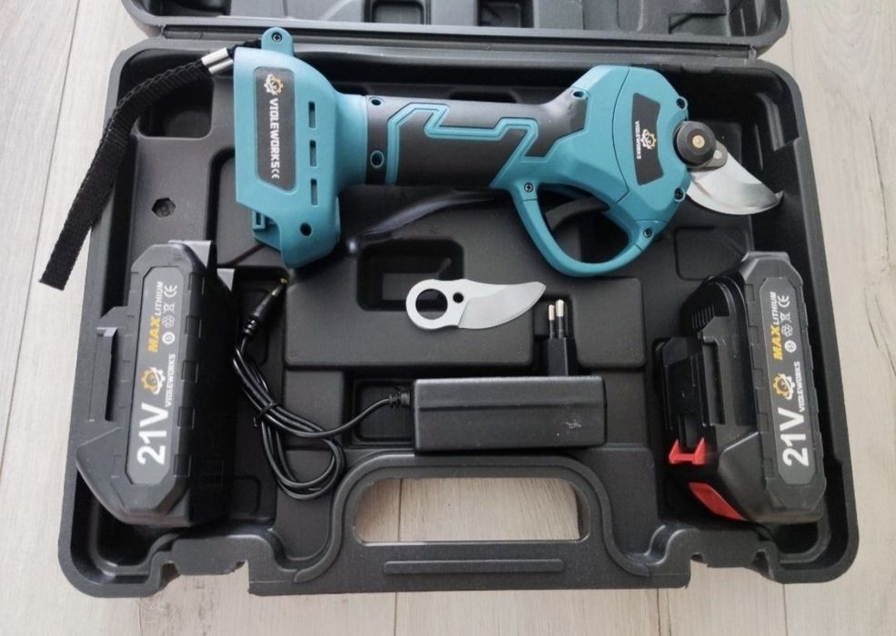 sekator nożyce akumulatorowy 18v gałęzie drzewa sad ogród krzewy