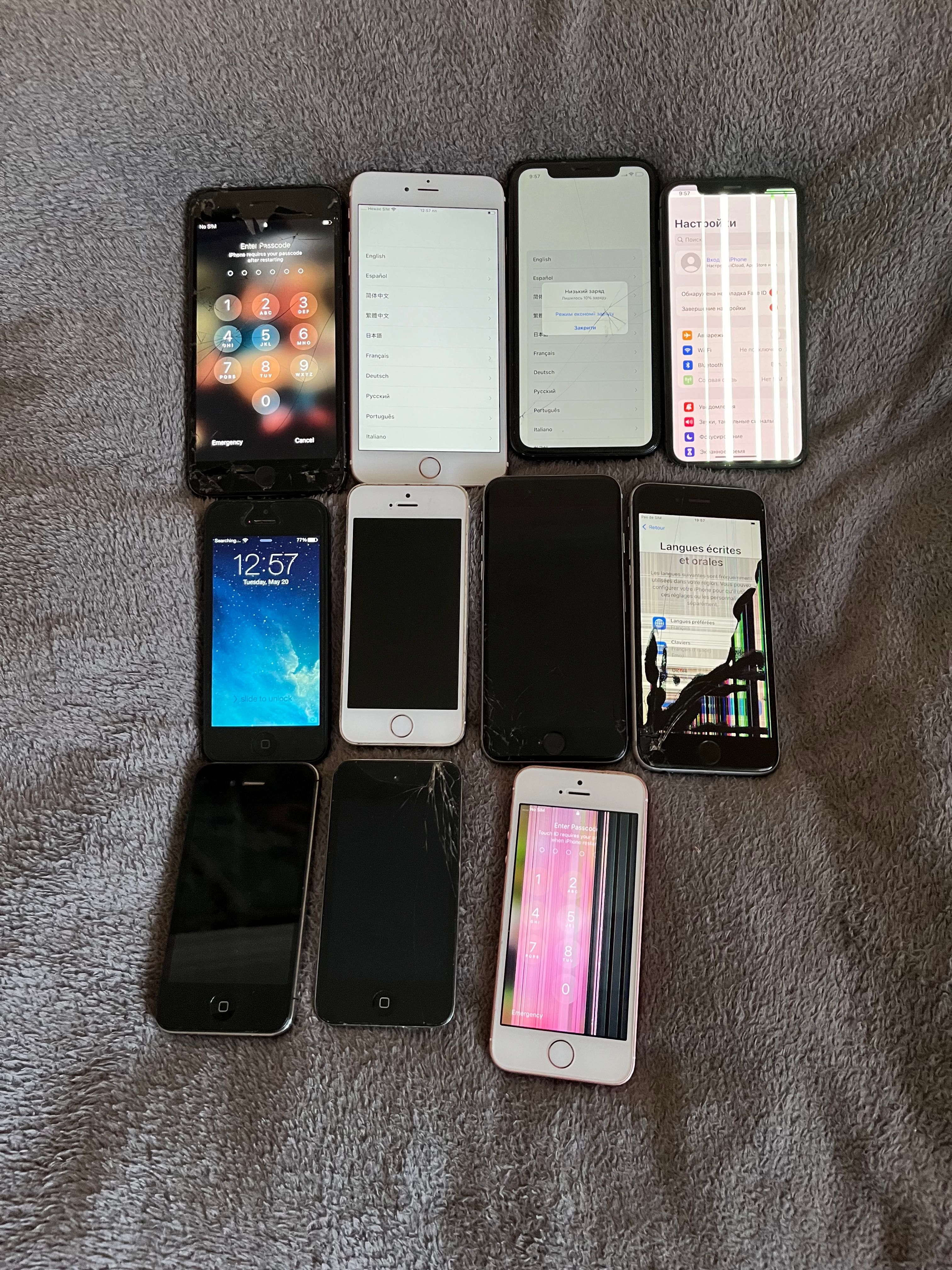 Лот iPhone з Європи 8+,X,Xr,6s,6,se