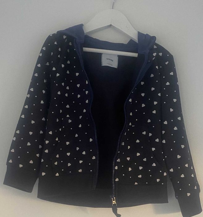 Sinsay rozpinana bluza z kapturem + podkoszulka Lupilu 116 cm 5-6 lat