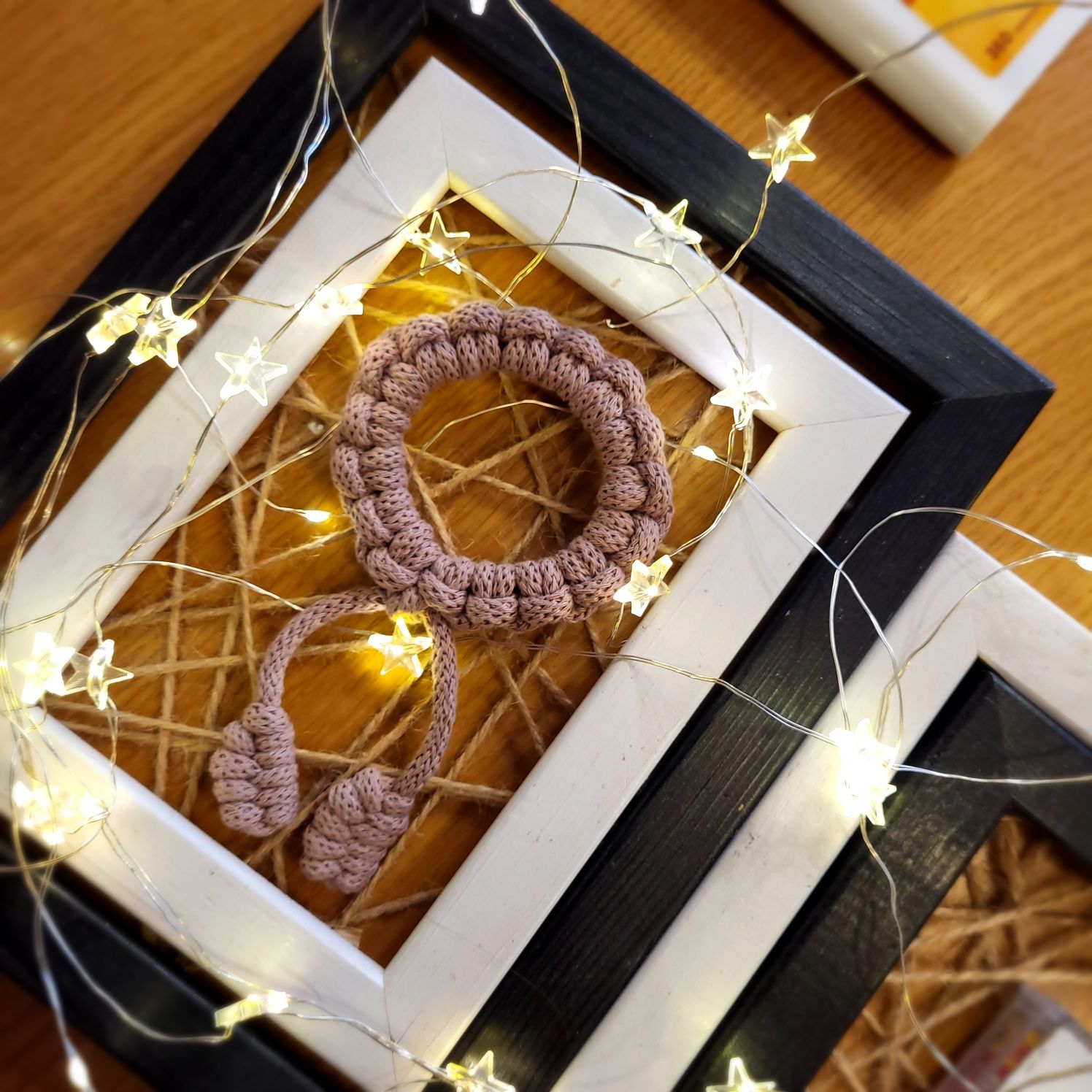 Gumka do włosów makrama handmade frotka
