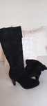 Botas camurça pretas de cano alto Y Enzo