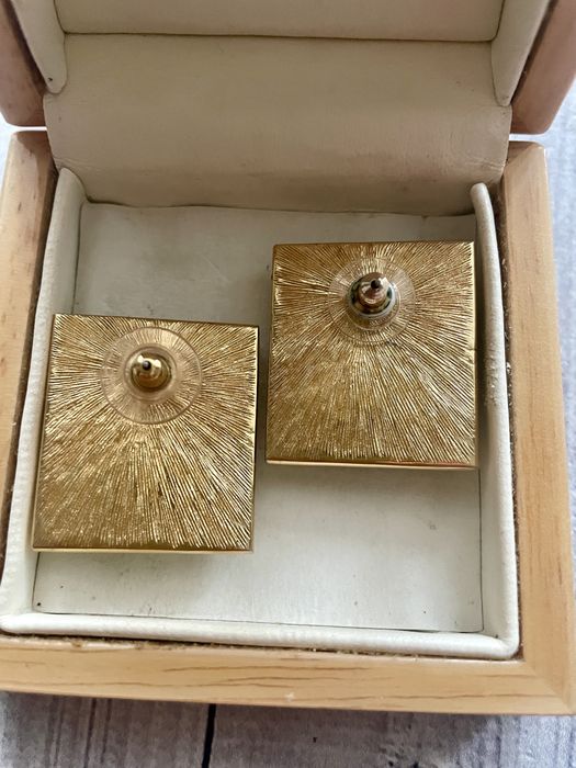 Monet вінтажні сережки чорні золотисті американський вінтаж