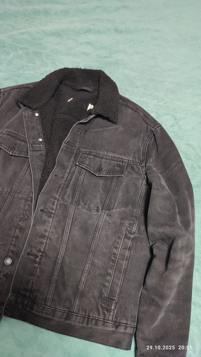 Джинсова куртка на овчині