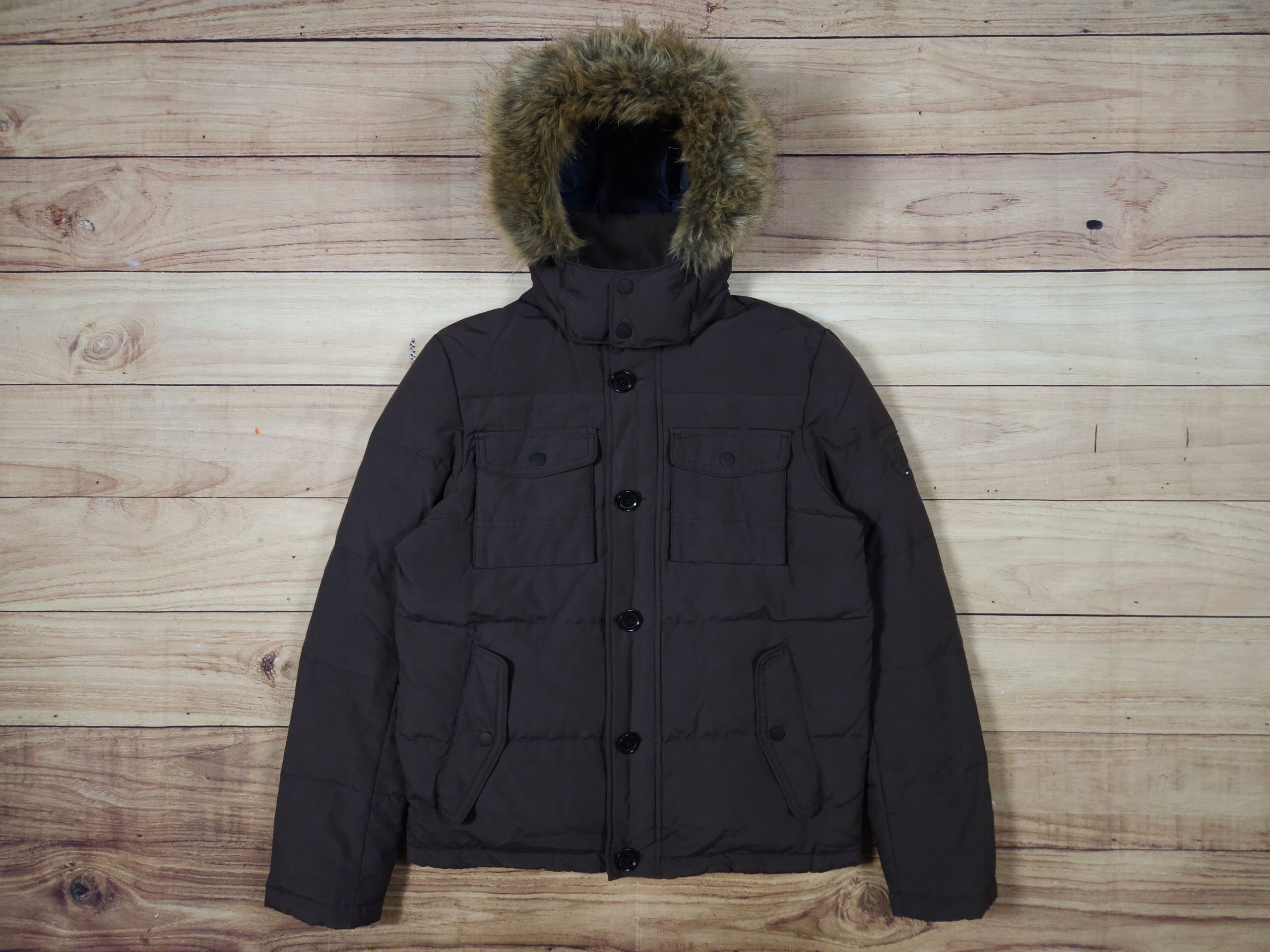 TOMMY HILFIGER Kurtka Męska Puchowa Elegancka r. S (S/M)