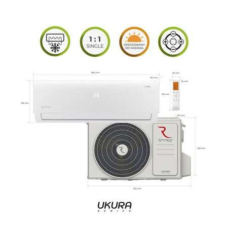 Klimatyzacja Rotenso Ukura 3.5kW | A++ | + Montaż Choszczno i okolice