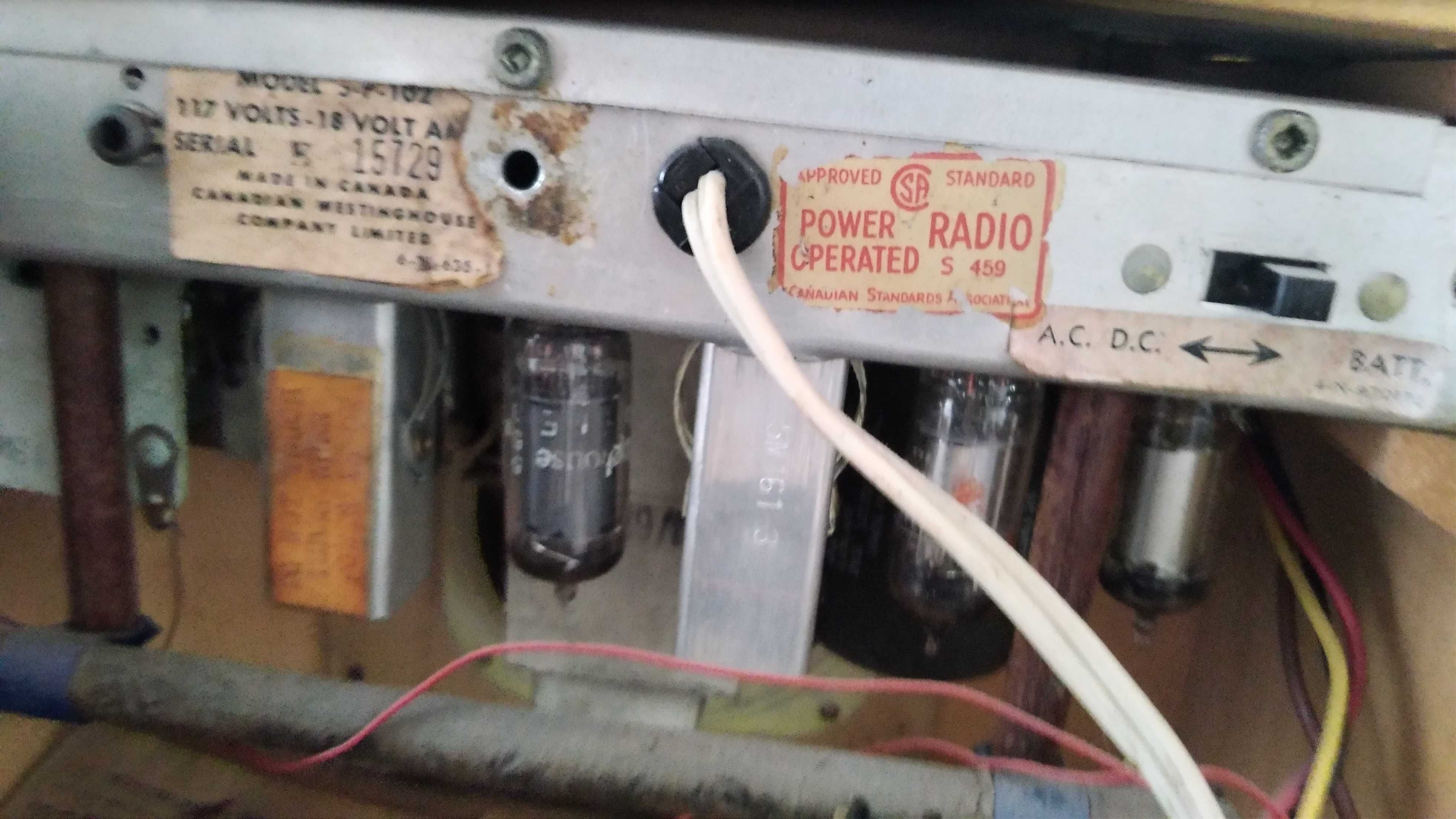 Stare radio, vintage, Westinghause, Kanada
