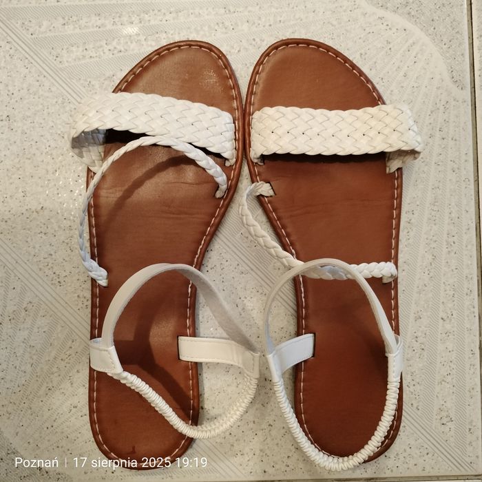 Sandały damskie białe