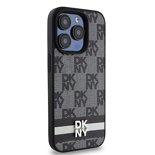 Etui DKNY Leather Checkered Mono Pattern & Printed Stripes na iPhone 1
