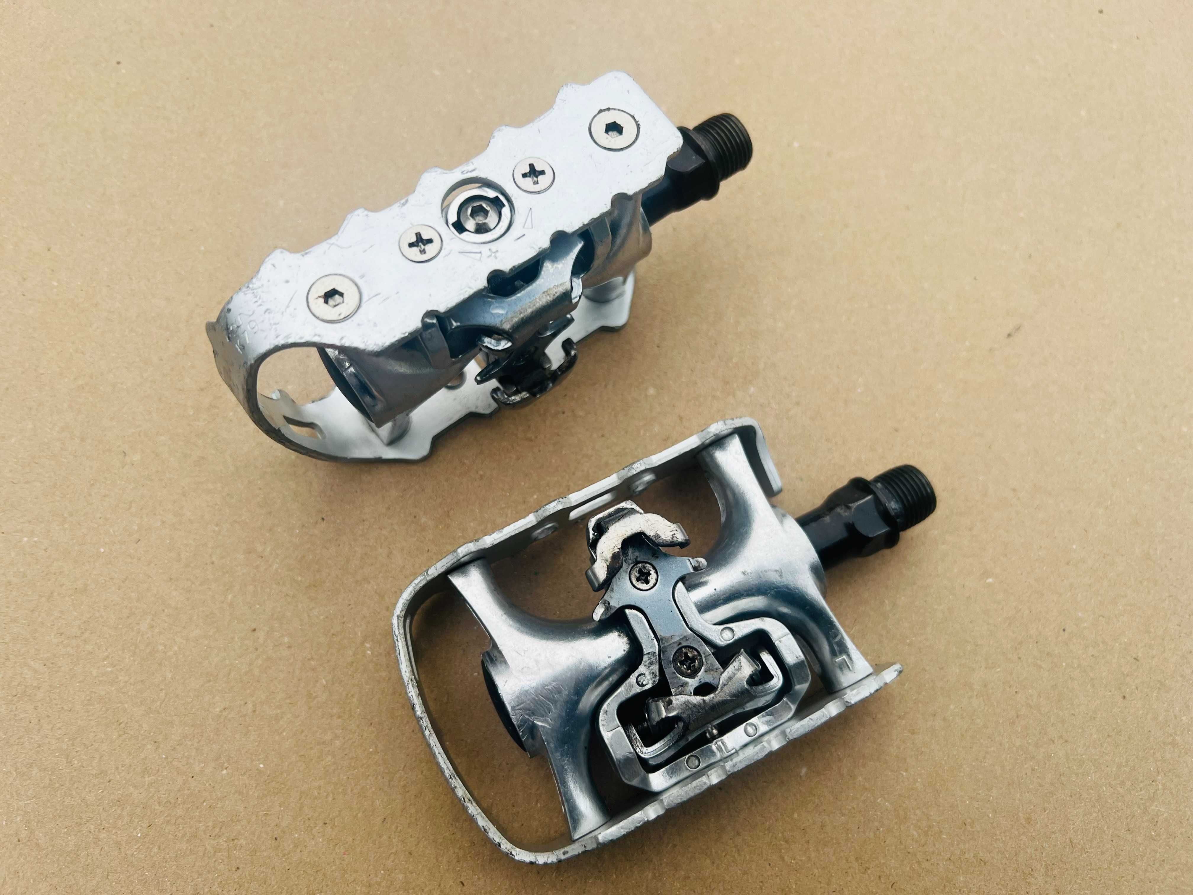 Pedały Platformowo Zatrzaskowe EXUSTAR pod blok SPD DEORE XT Retro MTB