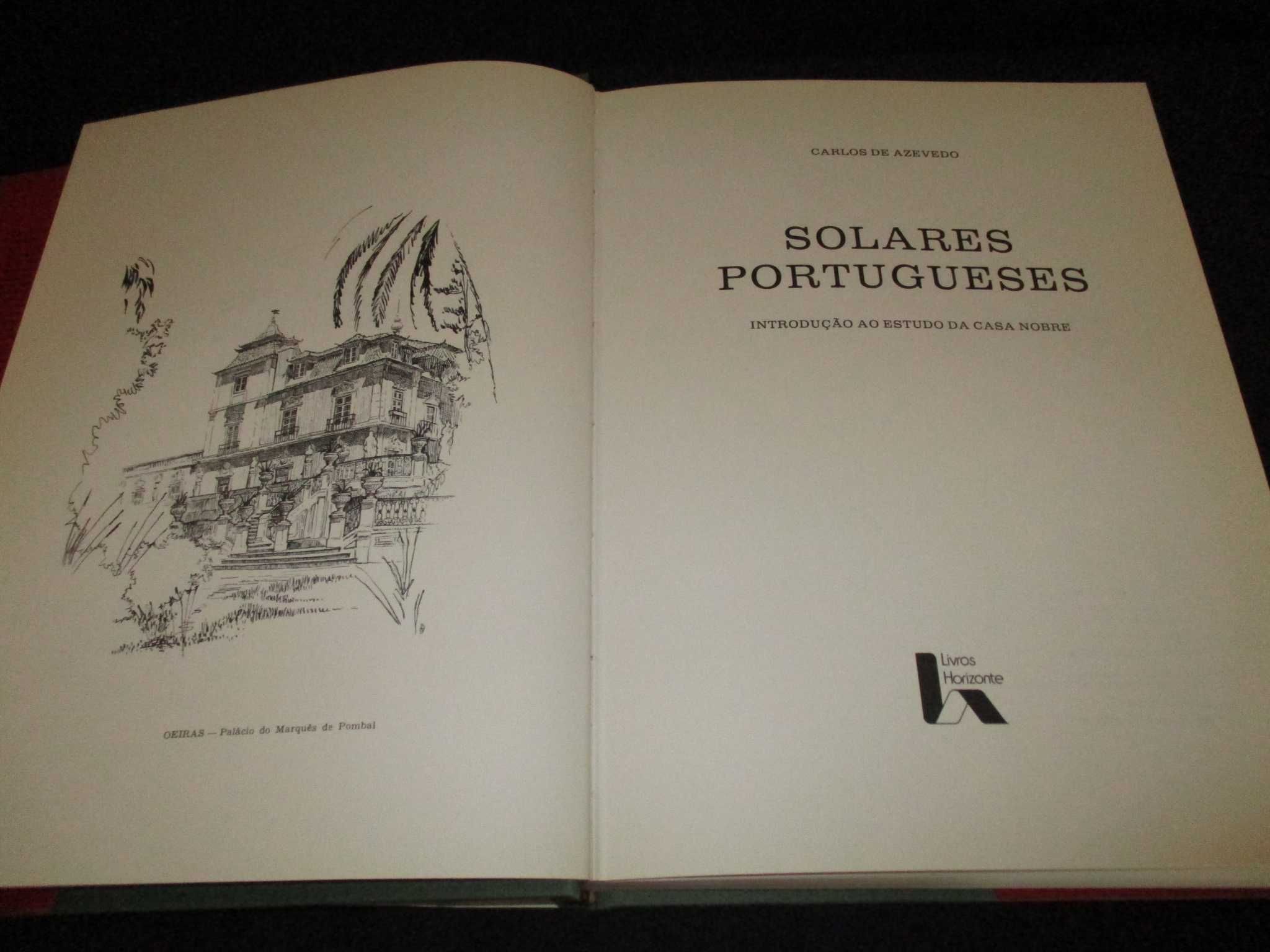 Livro Solares Portugueses Carlos de Azevedo Livros Horizonte 1988