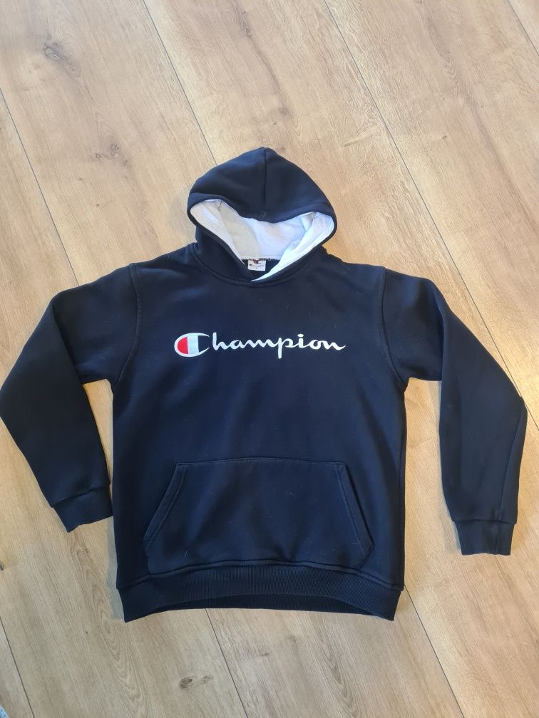 Bluza Champion czarna bawełniana typu hoodie, r. M 38 - 40