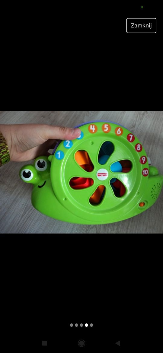 Ślimak Fisher price - zabawka edukacyjna