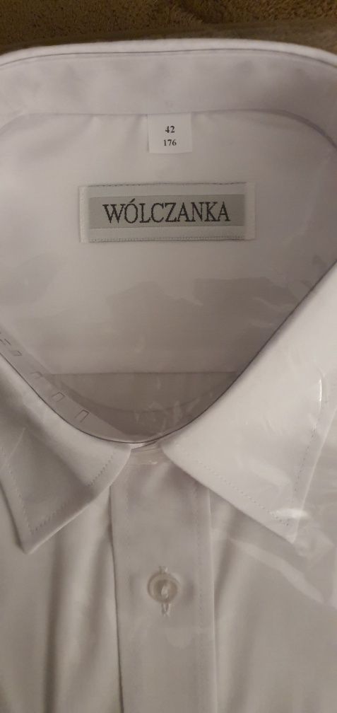 Biala koszula WÓLCZANKA L/XL 176/42