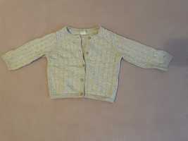 Kardigan sweterek rozpinany H&M bezowy ecru 68