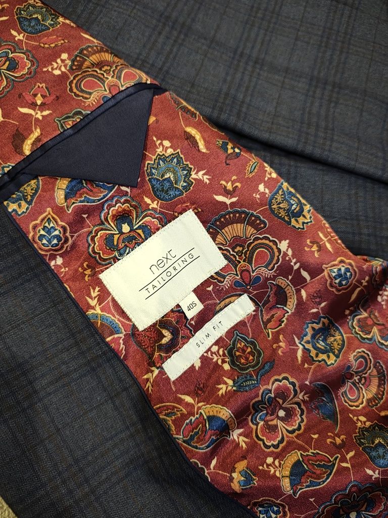 Чоловічий класичний костюм Next Stretch Fabric Slim Fit Розмір М Новий