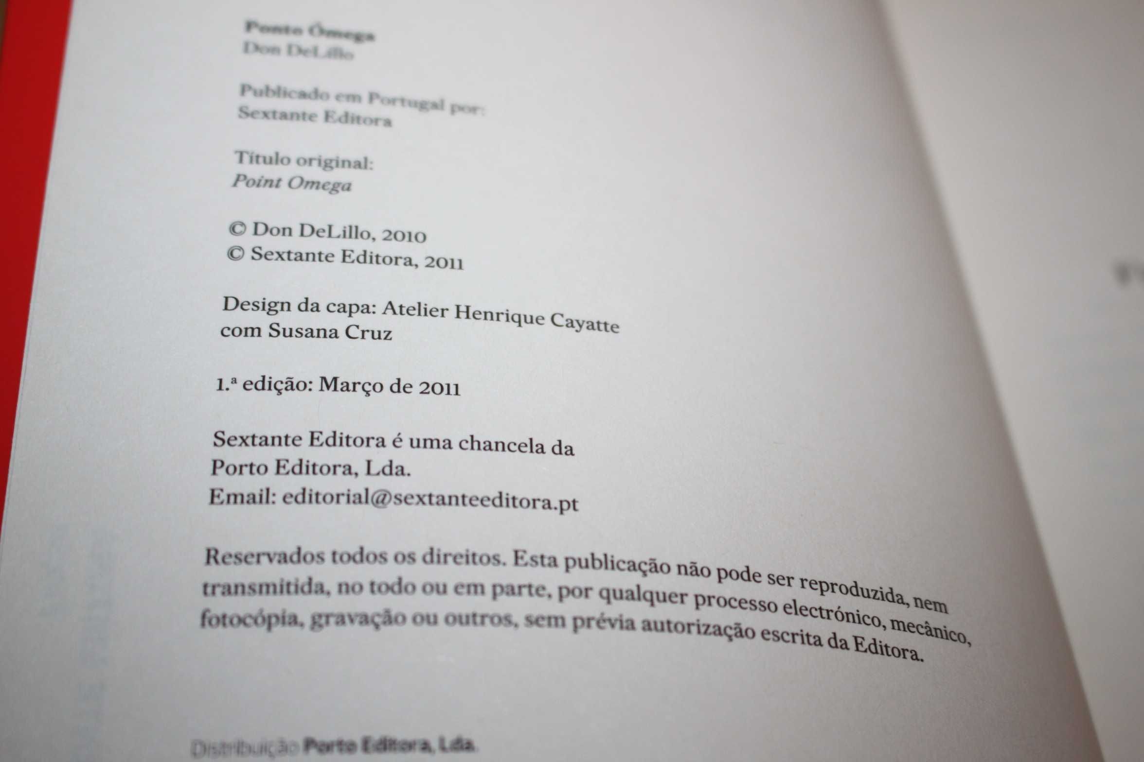 ' Ponto Omega // Don DeLillo
