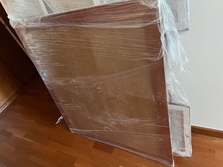 Espelho moldura madeira