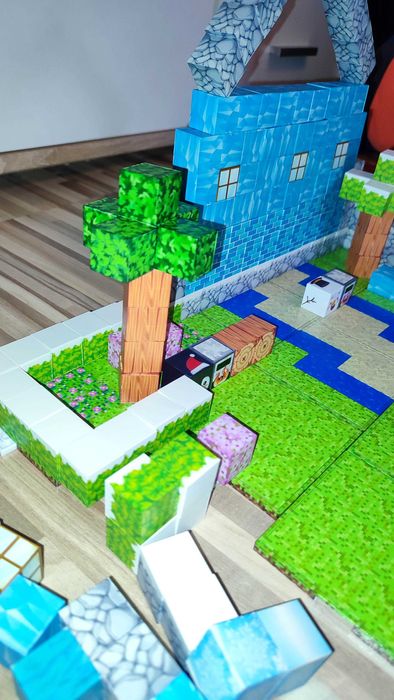 Klocki magnetyczne ala Minecraft 192szt i 6 ludzików Szybka wysyłka!!!