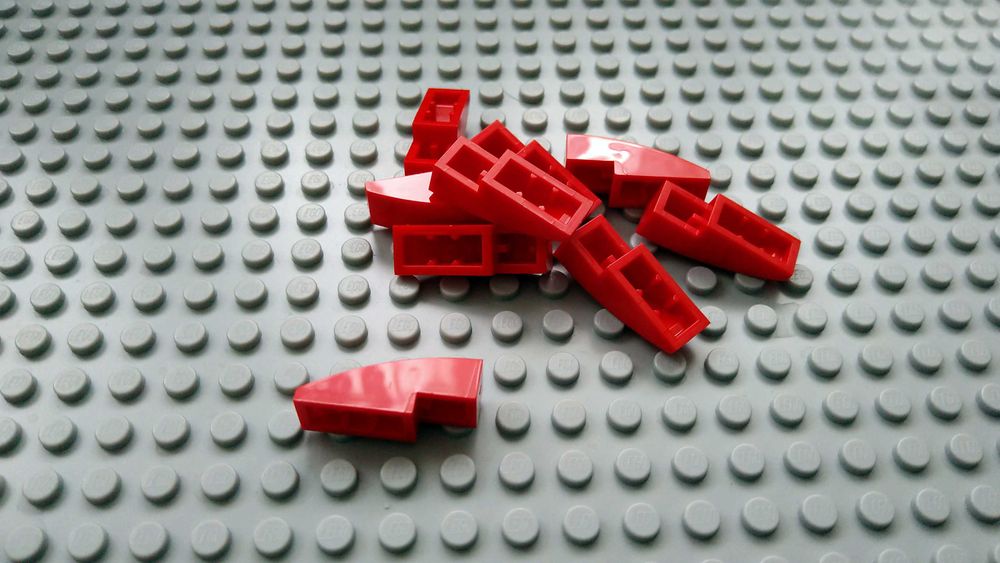 Lego 50950 Skos 1x3 Czerwony 10 szt. Nowe