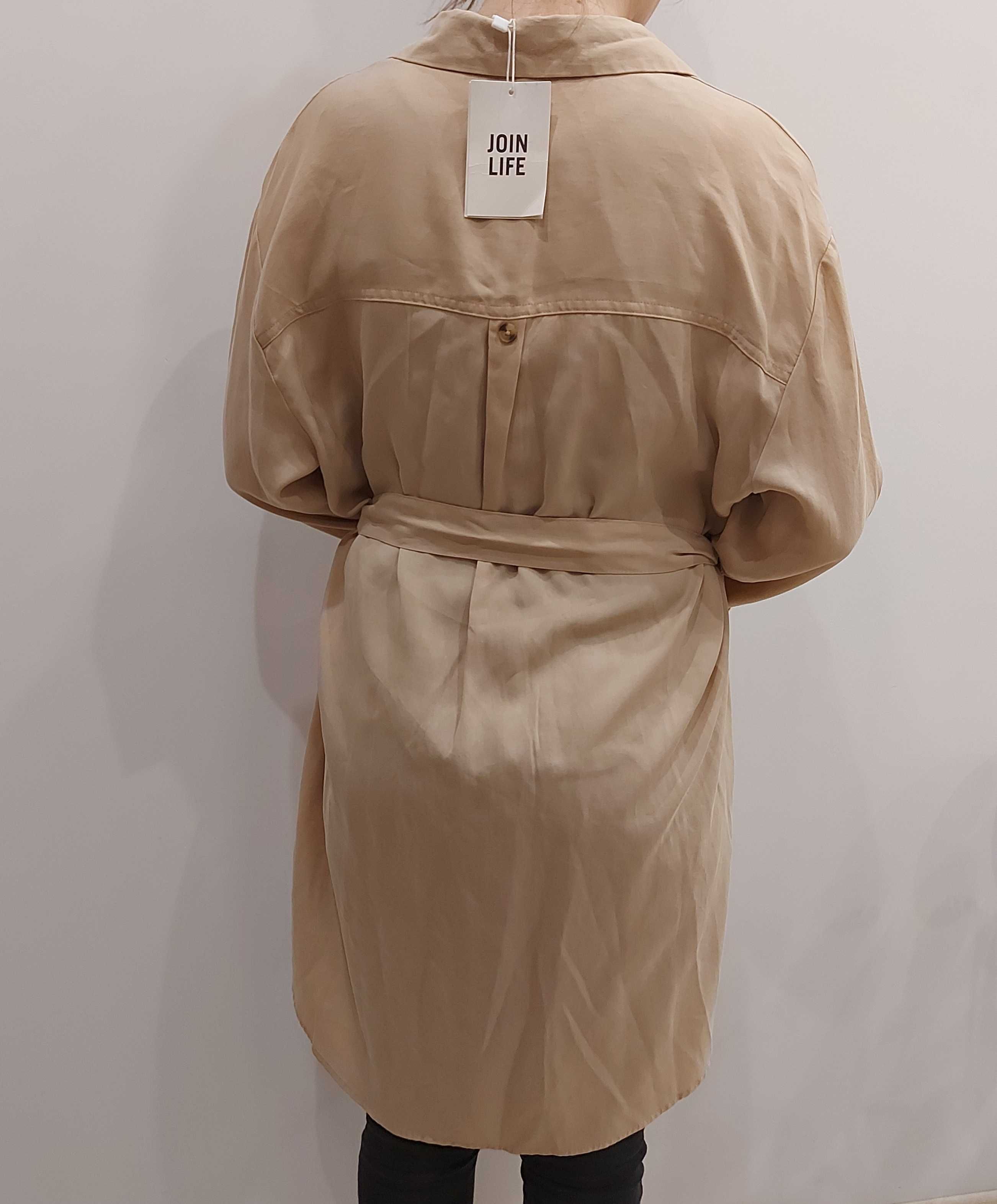 Koszula Bershka L narzutka oversize vintage kardigan tunika płaszcz
